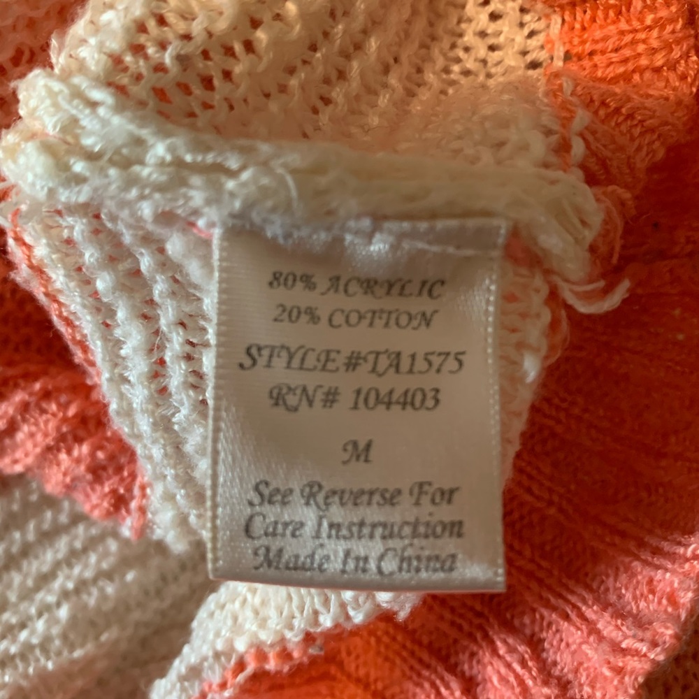 ⭐️Tobi Caught In Action Sweater Peach Stripe - Picture 7 of 8